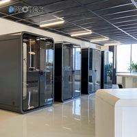 Cabine de bureau téléphonique double moderne pour bibliothèque, studio de travail pour deux personnes