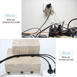 Elehk نوع السروج البلاستيكي نوع الربط والتركيب والربط كابل اللاصق 3M الغراء الطبيعي أسود اللون 66 - Product Image 3