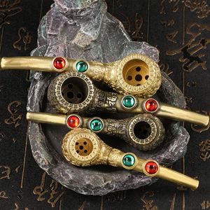 Pipas <span class=keywords><strong>de</strong></span> latón, juegos <span class=keywords><strong>de</strong></span> fumar, juego antiguo, colección <span class=keywords><strong>de</strong></span> artesanías antiguas <span class=keywords><strong>de</strong></span> metal - Product Image 2