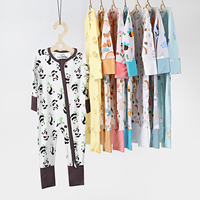 Baby pyjama's van Lyocell stof, biologische baby onesie, bamboe Lyocell kinderkleding, comfortabele newborn slaapkleertjes met rits