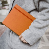 Agenda en cuir A5, couverture rigide, reliure cousue, fermeture élastique, design personnalisé, journal, bureau, affaires