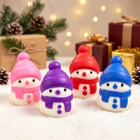 Jouet Squishy Géant Bonhomme de Neige de Noël, Jouet Doux à Rebond Lent, Jouet Anti-Stress pour Adultes
