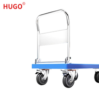 Carro de plástico 150kg 1 tonelada plegable Hotel equipaje plataforma camión empujar Carro de mano