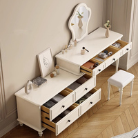 2024 meubles de chambre à coucher de luxe maquillage ensemble de vanité commode Design moderne coiffeuse en bois avec tiroirs