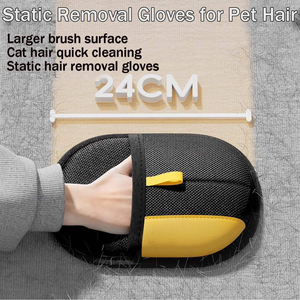 Gants réutilisables double face anti-statiques pour enlever les poils d'animaux, pour canapé, meubles, tapis, siège de voiture, en polyester - Product Image 2