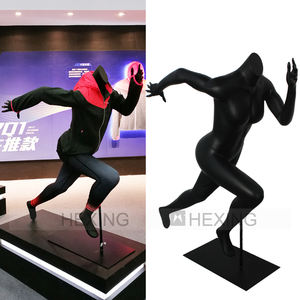 Mannequins féminins musclés en fibre de verre noirs, pas chers, pour la présentation de vêtements de sport en magasin - Product Image 5