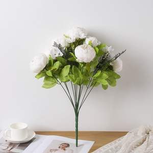 Fleur de pivoine artificielle en PU de haute qualité, grand format, toucher réel, pour décoration de mariage, maison, fête, centre de table - Product Image 3