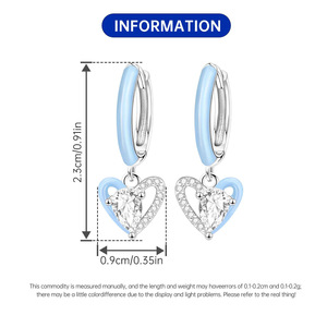 Boucles d'oreilles simples en forme de cœur, un cadeau parfait pour la Saint-Valentin, un anniversaire ou un anniversaire de mariage pour les filles. - Product Image 2