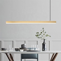 Luminaire de plafond linéaire moderne, noir/laiton, aluminium, 36W, luminaire suspendu LED