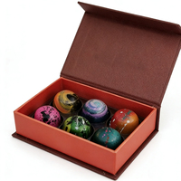 Boîte cadeau en carton écologique avec logo personnalisé en relief, avec poignée, pour 4, 6, 8 ou 9 pièces, emballage vide pour truffes à la fraise