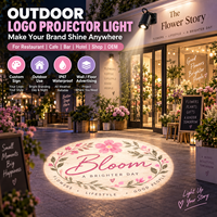 Projecteur de logo Gobo personnalisé pour magasin, restaurant, bar, café, hôtel, affichage publicitaire mural et au sol LED imperméable pour l'extérieur, vente au détail