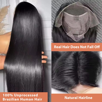 Wig HD Lace 100% Donor Vietnam Tanpa Lem 5x5 HD Closure untuk Wanita, Grade 12A Raw Virgin Cuticle Aligned, Kepadatan 200%