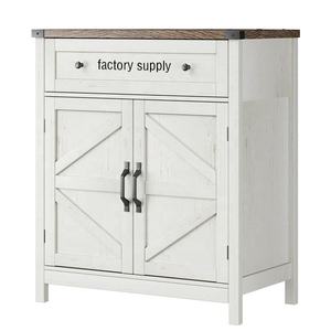 Aparador de buffet de madera blanca de granja barato con cajón para Cocina - Product Image 1