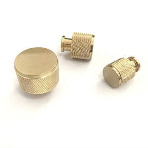 Youxin China manufacturer customized modern furniture hardware copper solid brass cabinet door knurled knob