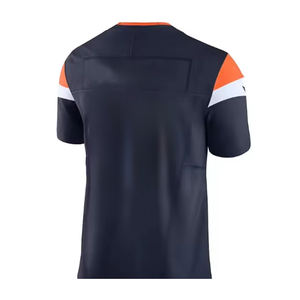 定制缝制徽标美式橄榄球球衣批发超大宽松T恤街头服饰复古橄榄球衫批发 - Product Image 3