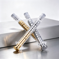 Seringue en verre Luer Lock de 2,25 ml avec colonne de décompression pour la manipulation d' aliquots de matières premières