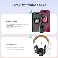 Émetteur-récepteur audio Bluetooth 2 en 1, connecte simultanément deux appareils avec indicateur d'état LED.