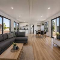 Casa Contenedor Expandible de Lujo con Doble Ala, Estructura de Acero Galvanizado, Casa Prefabricada Pequeña para Vacaciones