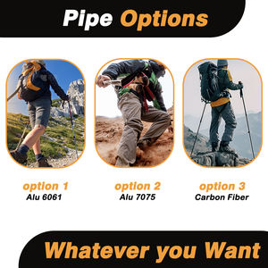 Bastón ultraligero para senderismo, bastones de trekking plegables telescópicos de aleación de aluminio 7075 para mujeres y hombres - Product Image 6