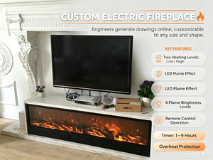 Poêle autoportant Homey peu encombrant Télécommande Whisper-silencieux Flamme multicolore <span class=keywords><strong>Cheminée</strong></span> électrique numérique - Product Image 1