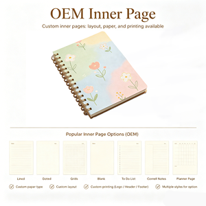 Carnet à spirales personnalisé avec logo, couverture rigide A5, 200 pages, papier épais et lisse, agenda, planificateur, cadeau pour étudiants, école - Product Image 2