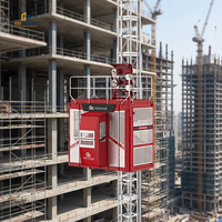 Ascenseur de chantier pour bâtiments de grande hauteur SC200/200, monte-charge à crémaillère pour passagers, prix usine