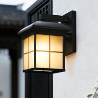 Lampe murale solaire LED étanche pour extérieur, jardin, villa, cour, terrasse, en aluminium