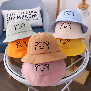 Chapeau <span class=keywords><strong>pour</strong></span> bébé, printemps et automne, section fine, dessin animé, ours mignon, chapeau de soleil <span class=keywords><strong>pour</strong></span> bébé d'été, chapeau de pêche <span class=keywords><strong>pour</strong></span> enfants - Product Image 2
