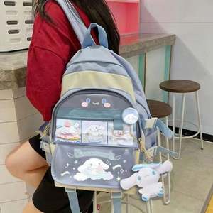 Mochila de felpa Kawaii Sanrios Melodies Cinnamorolls, Mochila para gatitos, bolso de hombro, regalos para niñas, Mochila de peluche Kuromis - Product Image 5