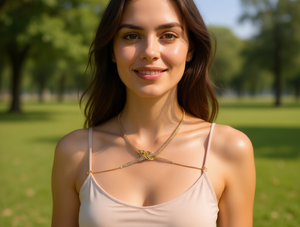 Catena Elastica da Donna in Lega d'Acciaio con Strass, Placcata Oro, Gioiello per il Corpo Glamour da Festa - Product Image 2