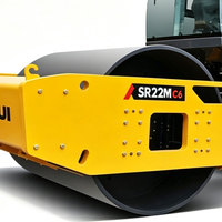 Rouleau compresseur vibrant monocylindre SHANTUI SR22M-C6 de 22 tonnes, moteur Weichai WP6, puissance 140 kW, capacité de montée 30 %, garantie 1 an