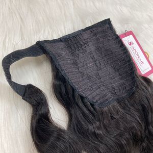 Queue de cheval en cheveux humains vierges vietnamiens, ondulée, avec cuticules alignées, naturelle et épaisse, 100 % cheveux Remy - Product Image 4