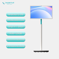Les distributeurs voulaient un écran intelligent sans fil Android 13 OS de 27 pouces avec table rotative TV mobile portable