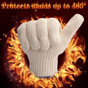 ถุงมือผ้าฝ้ายแบบถักข้อมือ ป้องกันการลื่น ทนทาน ใช้งานได้ทั่วไป - Product Image 3