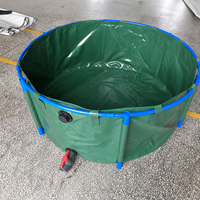 Bassin d'élevage de poissons pliable en bâche PVC haute résistance, anti-UV, anti-fuite, capacité 200L-500,00L pour l'aquaculture