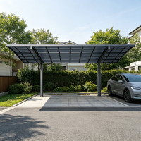 Abri de voiture moderne en aluminium à double cantilever, auvent de garage métallique, abri de stationnement extérieur personnalisé, abri de voiture pliable en polycarbonate, pare-soleil
