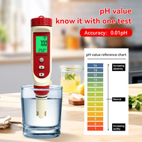 Testeur de qualité de l'eau multiparamètres haute précision 4 en 1 PH TDS EC Température avec ATC Certifié CE ISO