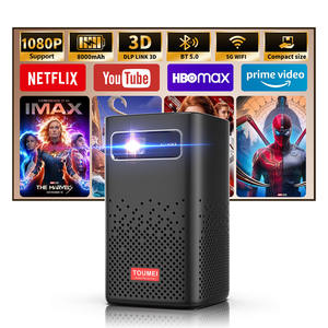 Mini <span class=keywords><strong>projecteur</strong></span> extérieur C900 avec batterie rechargeable intégrée de 8000 mAh, 4K 180 Ansi, <span class=keywords><strong>projecteur</strong></span> vidéo intelligent portable Android, 5W*2 stéréo - Product Image 1