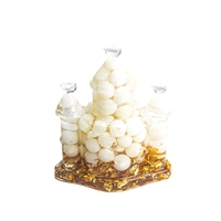 Figurine de château en résine OEM - Décoration féerique élégante en cristal pour cadeau