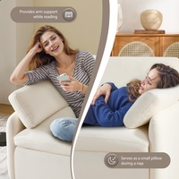 Fauteuil individuel OEM en chenille surdimensionné, durable, avec assise large et profonde en mousse, moderne et rembourré, confortable pour salon et appartement