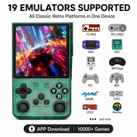 Consola de Juegos Portátil Android de Código Abierto, Pantalla HD de 4 Pulgadas, 19 Emuladores, WiFi, Batalla en Línea para Dos Jugadores, Descarga de Aplicaciones, 64 GB
