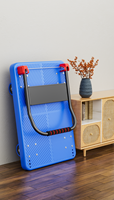 Carretilla de plataforma plegable de plástico de cuatro ruedas para carga pesada, carrito de mano OEM portátil, herramientas de compras duraderas