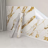 PVC PET Mousse papier peint autocollant feuille murale 1.2m largeur panneau de marbre auto-adhésif