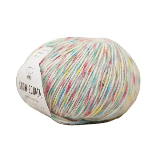 2022 Großhandel Super Soft 75% Baumwolle 12% Wolle 13% Acryl Blended Space Dye Buntes Hands tricken Häkeln Fancy Yarn