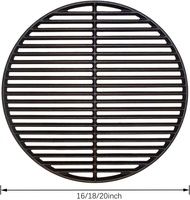 Fabricant chinois Accessoires de camping en plein air personnalisés pour barbecue Grille de cuisson en fonte robuste de 18 pouces Grilles chauffantes