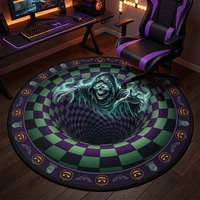 Tapis 3D personnalisé pour Halloween, tapis de sol avec crâne de momie, décoration effrayante