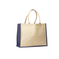 Sacs de courses en jute 100 % écologiques, personnalisés avec logo imprimé, poignées en cuir, motif lettres, laminés, extra grands, les plus vendus
