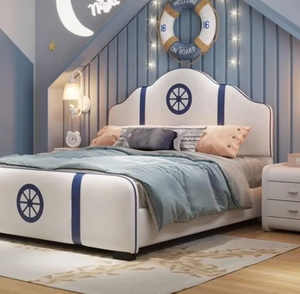 Letto a tema pirata per bambini, letto singolo in silicone morbido importato per ragazzi, di piccole dimensioni - Product Image 4