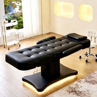 Table de massage esthétique pour le visage, lit électrique à 3 moteurs pour salon de beauté et extensions de cils