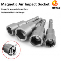Embouts de douilles à chocs magnétiques OEM personnalisés de 8 mm, douilles hexagonales profondes, vis autoperceuses, adaptateurs de douilles pour tournevis électrique DIY